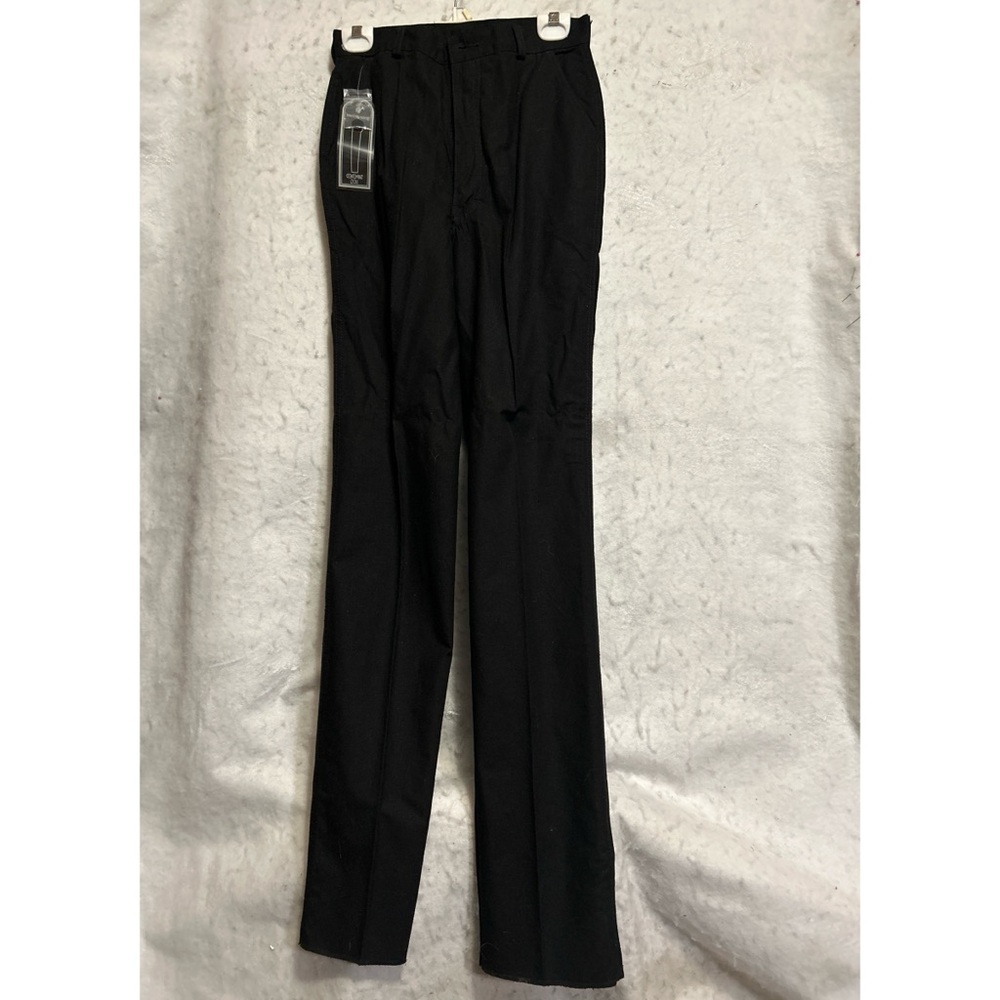 Vintage Woman’s Cotton Grapevines Tapered Leg Black Pants